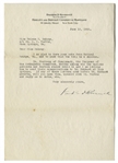 Franklin D. Roosevelt Letter Signed in Full, ''Franklin D. Roosevelt'' -- FDR Writes to His Physical Therapist in 1926 During the Launch of the Polio Treatment Facility at Warm Springs